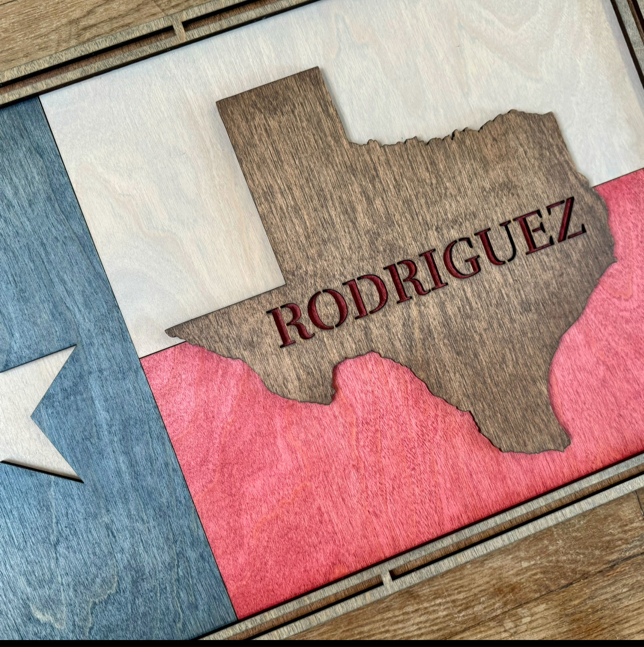Custom Texas Flag with Family Name