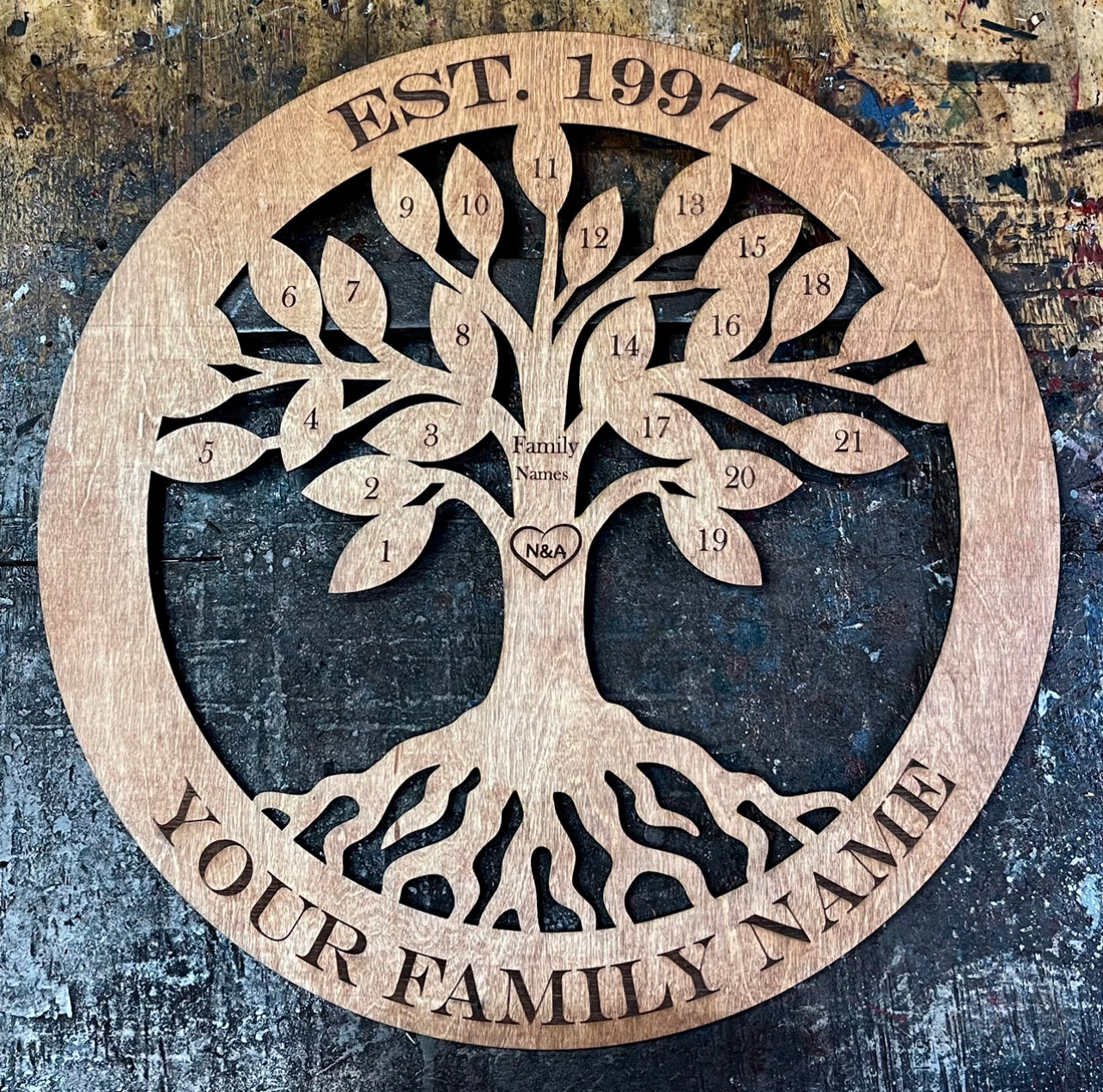 22" Custom Family Tree