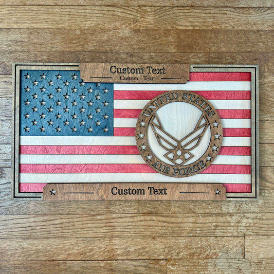 Custom Military USA Flag