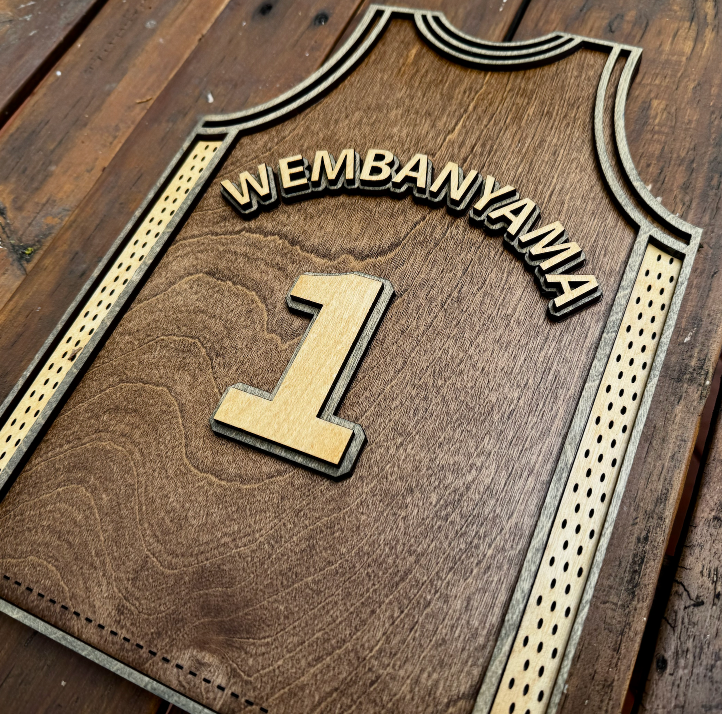 Wemby Wood Art Jersey