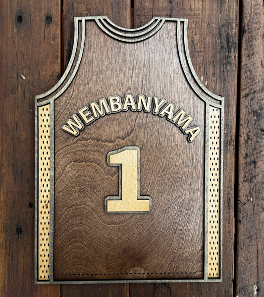 Wemby Wood Art Jersey