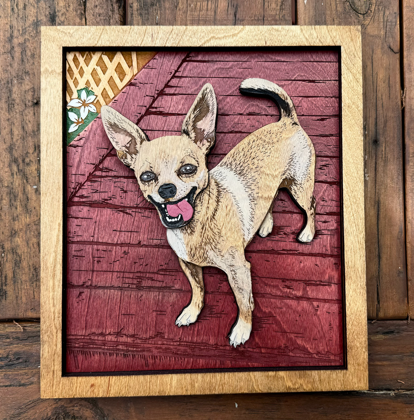 Chihuhua Wood Wall Art