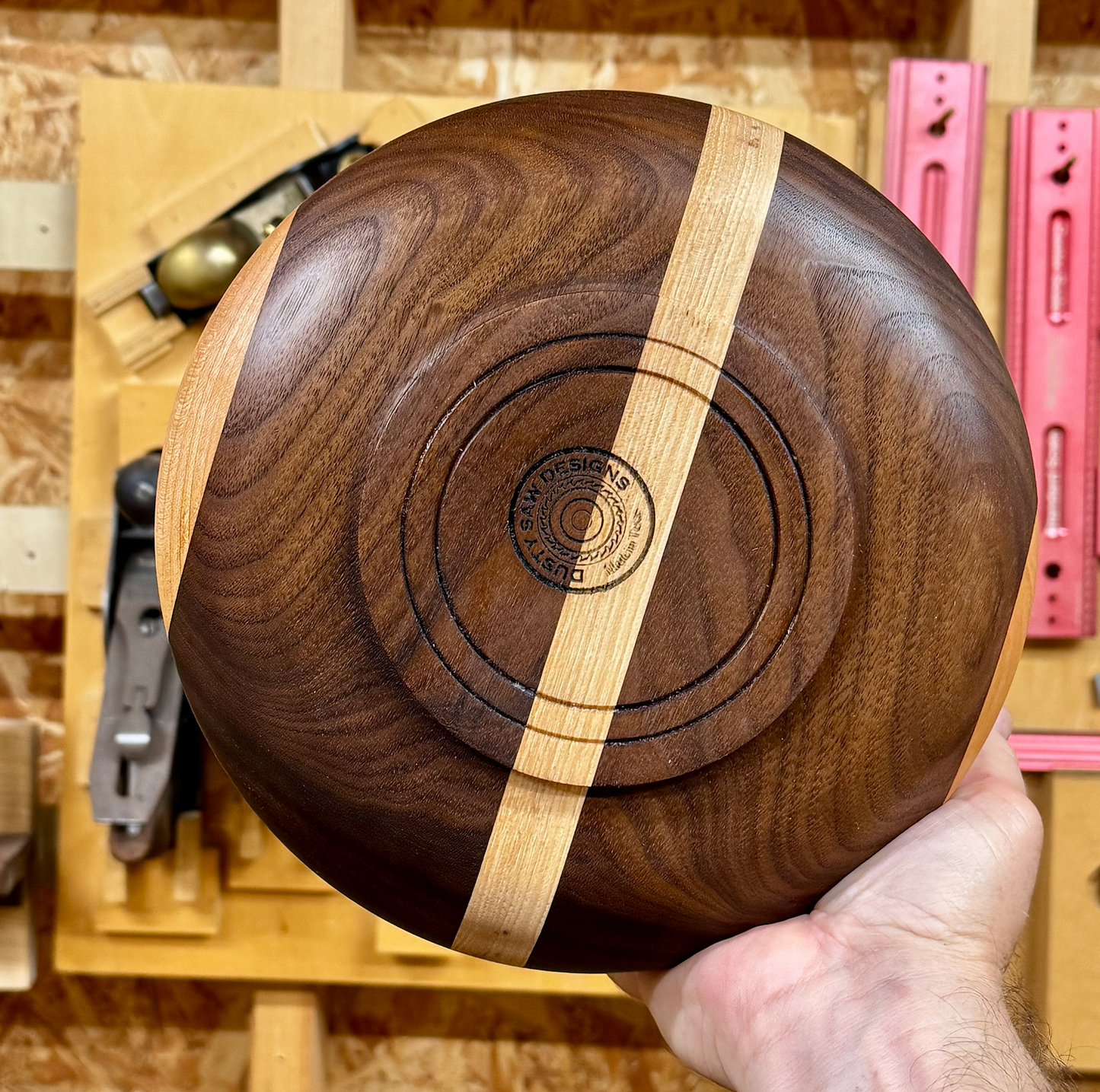 Walnut, Cherry & Hickory Handmade Bowl