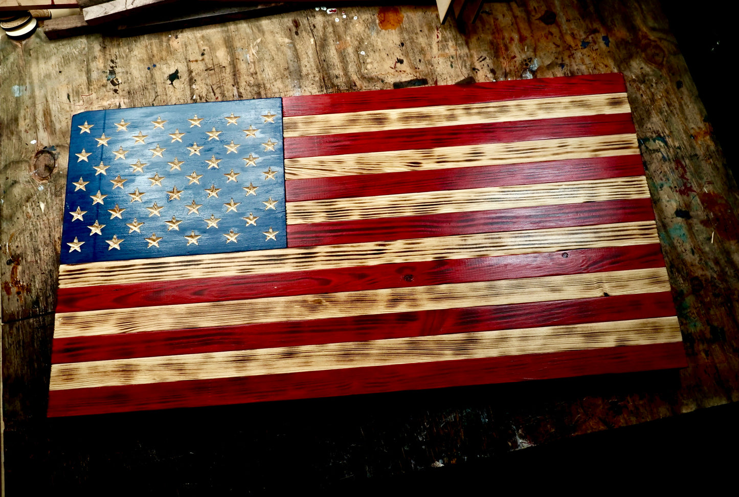 USA Wood Flag