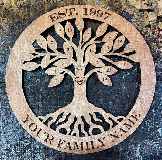 22" Custom Family Tree